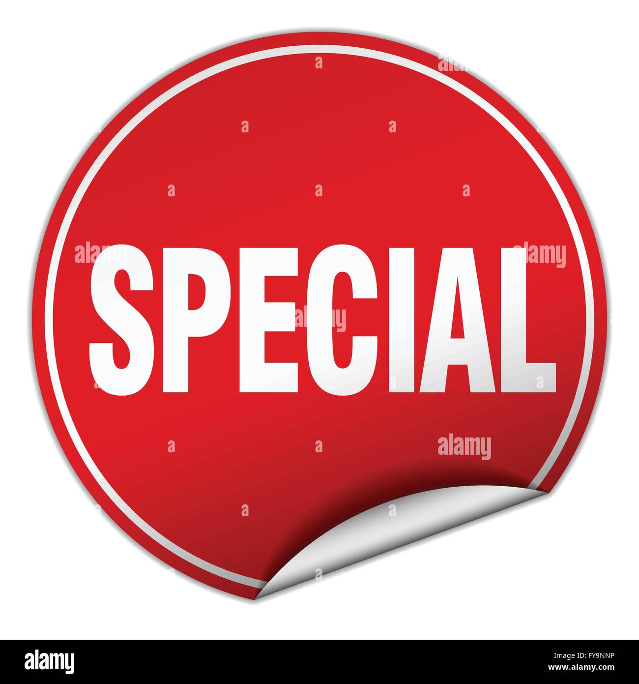 special round red sticker isolated on white Stock Vector Image & Art ...