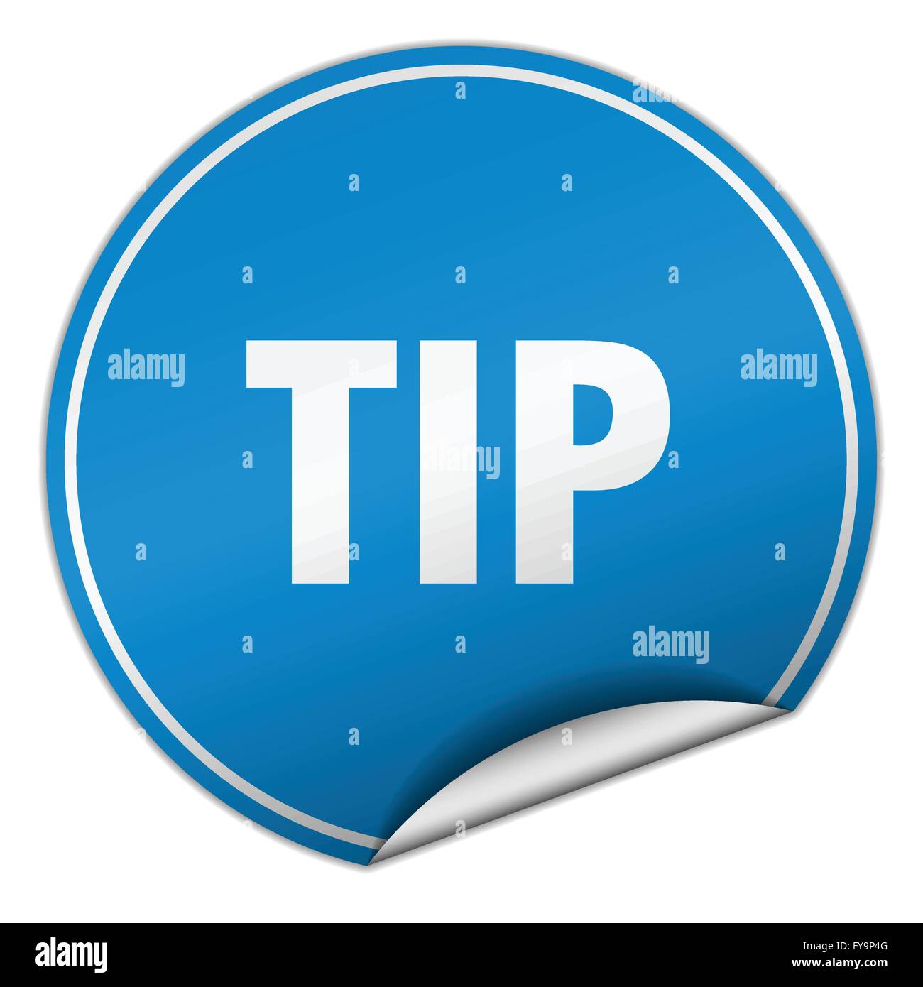 tip round blue sticker isolated on white Stock Vector Image & Art - Alamy