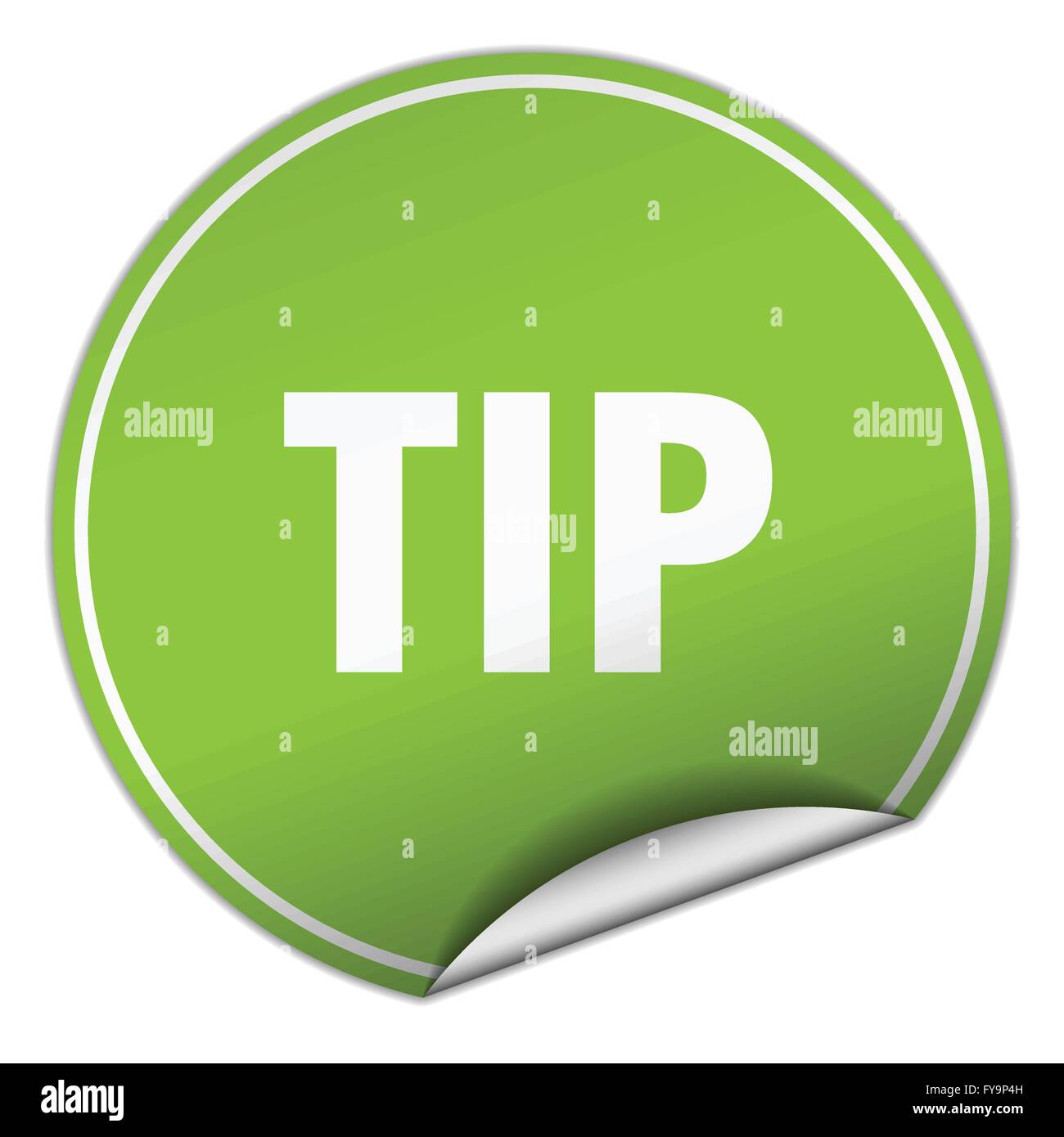 Tip Label Red tip round green sticker isolated on white Stock Vector Image & Art - Alamy