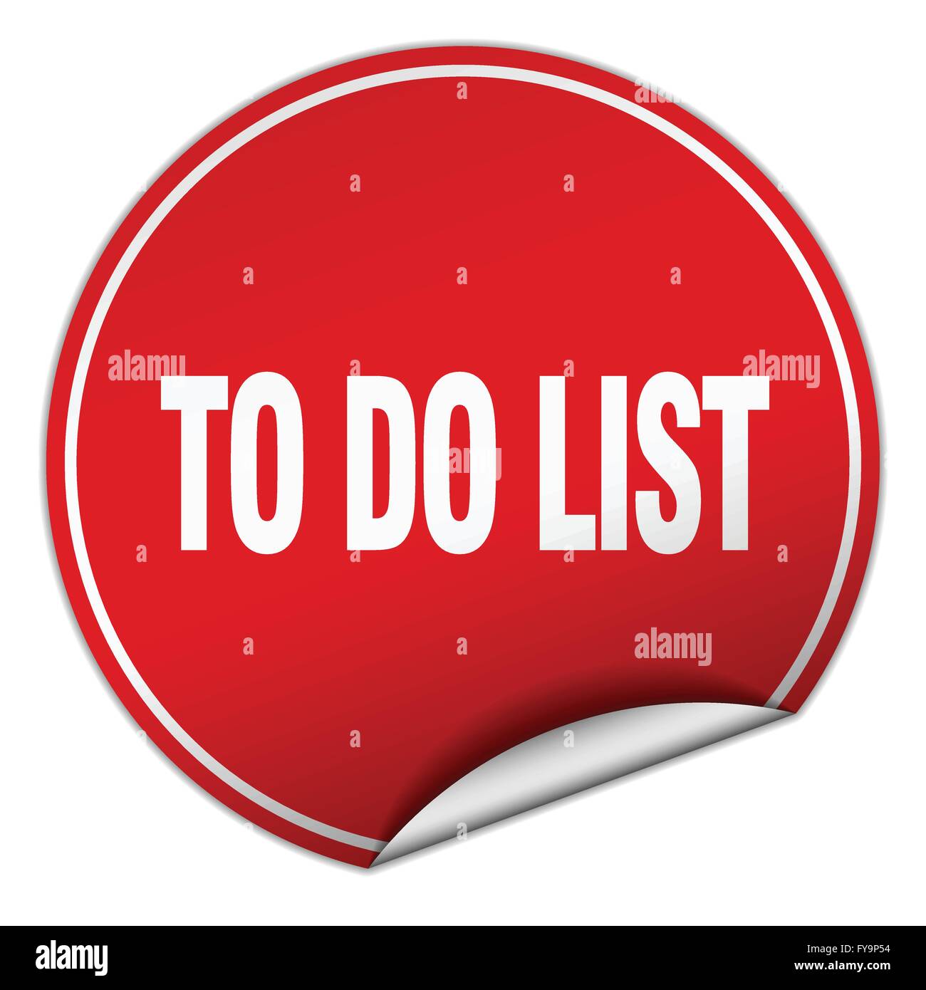 Sticker Red List to do list round red sticker isolated on white Stock Vector Image & Art ...