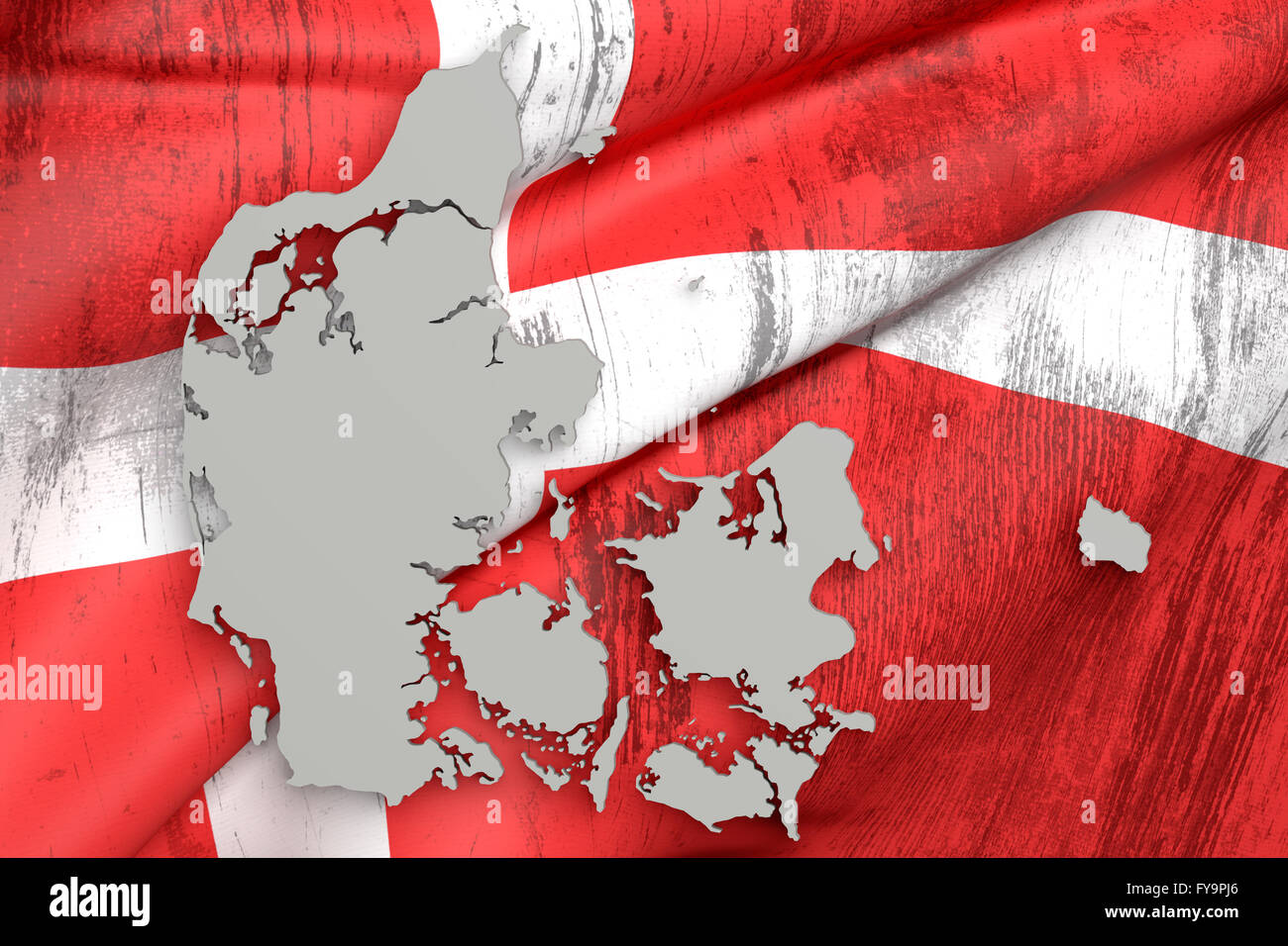 3d rendering of Denmark map and flag on background Stock Photo - Alamy