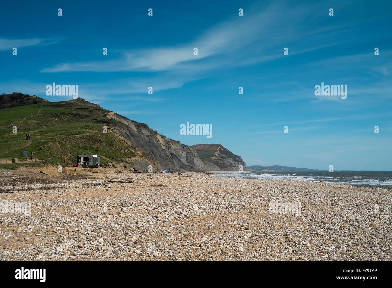 Charmouth Beach on the Dorset  Coast Stock Photo