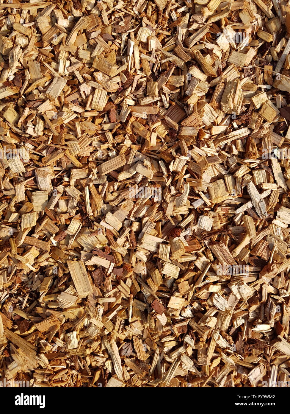 Wood chips background / texture Stock Photo Alamy