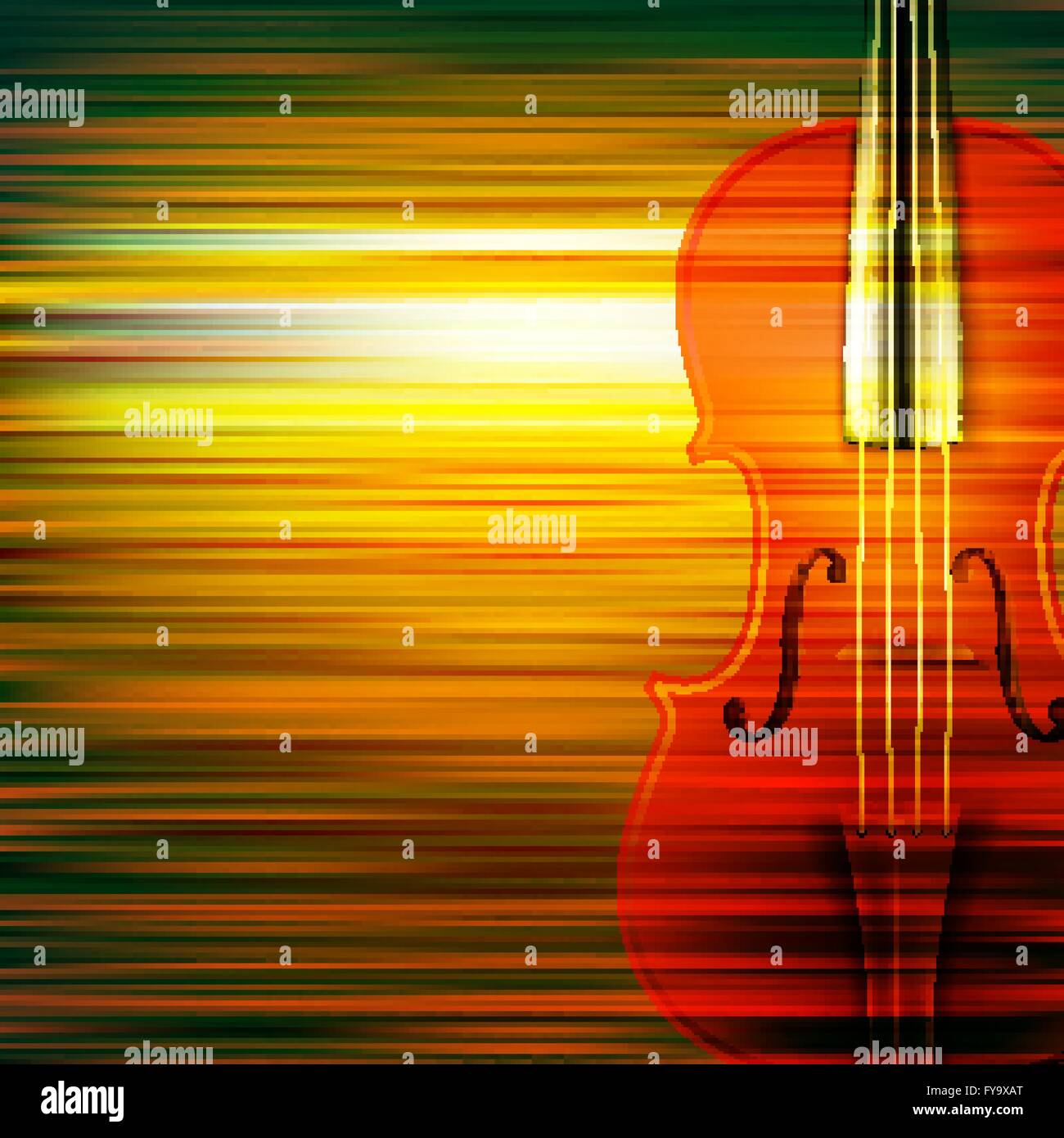 abstract green blur music background with violin Stock Vector Image ...
