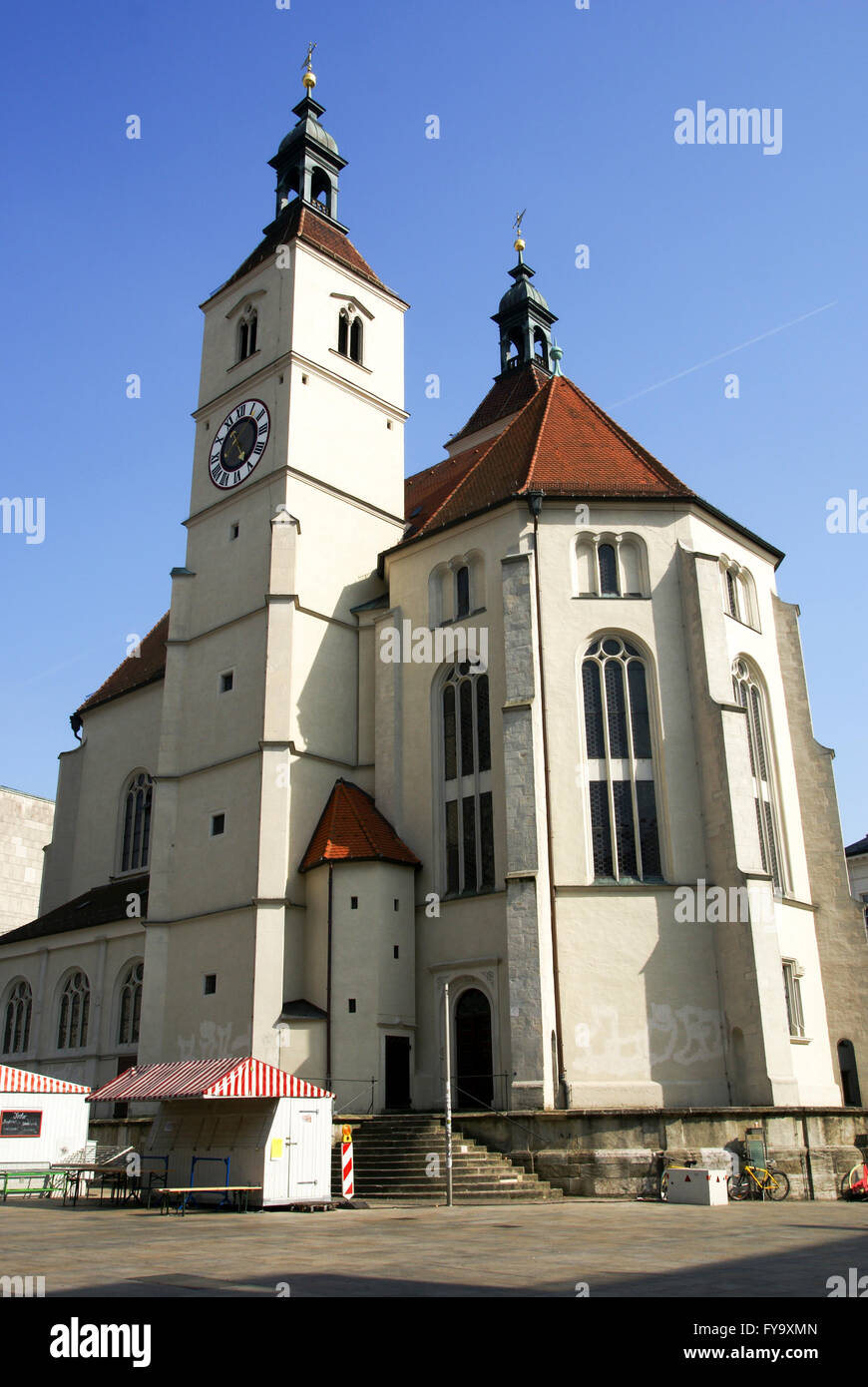 Neupfarrkirche church on Neupfarrplatz, Regensburg, Upper Palatinate, Bavaria, Germany Stock Photo