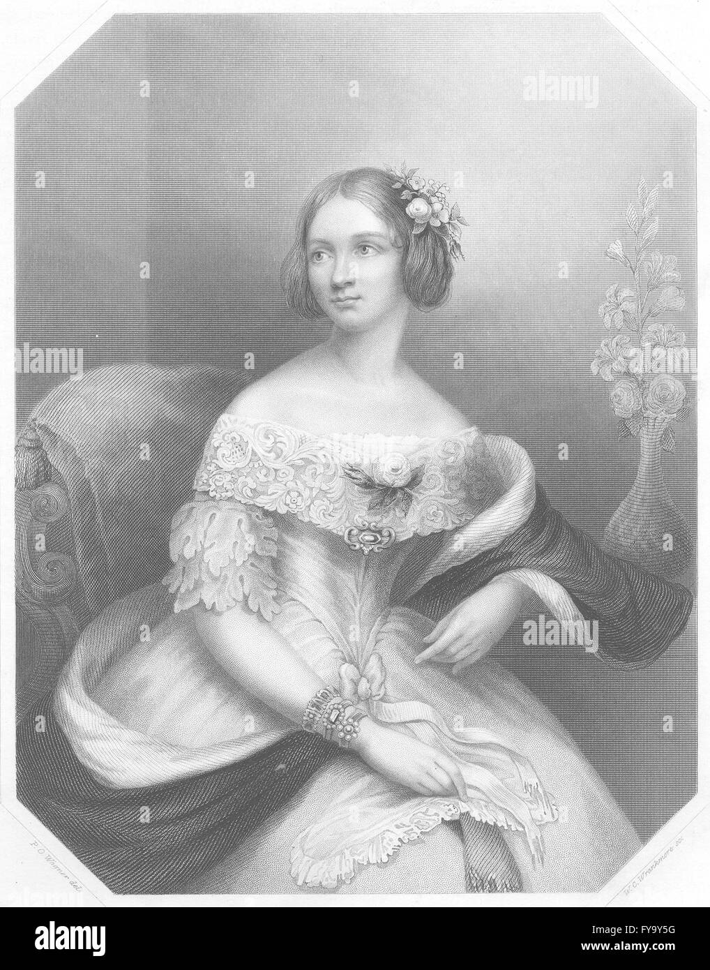 OPERA Jenny Lind, antique print c1856 Stock Photo Alamy