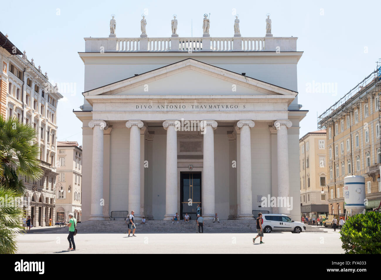 Classical church Sant’Antonio Taumaturgo, Piazza Sant Antonio, Trieste, Friuli-Venezia Giulia, Italy Stock Photo