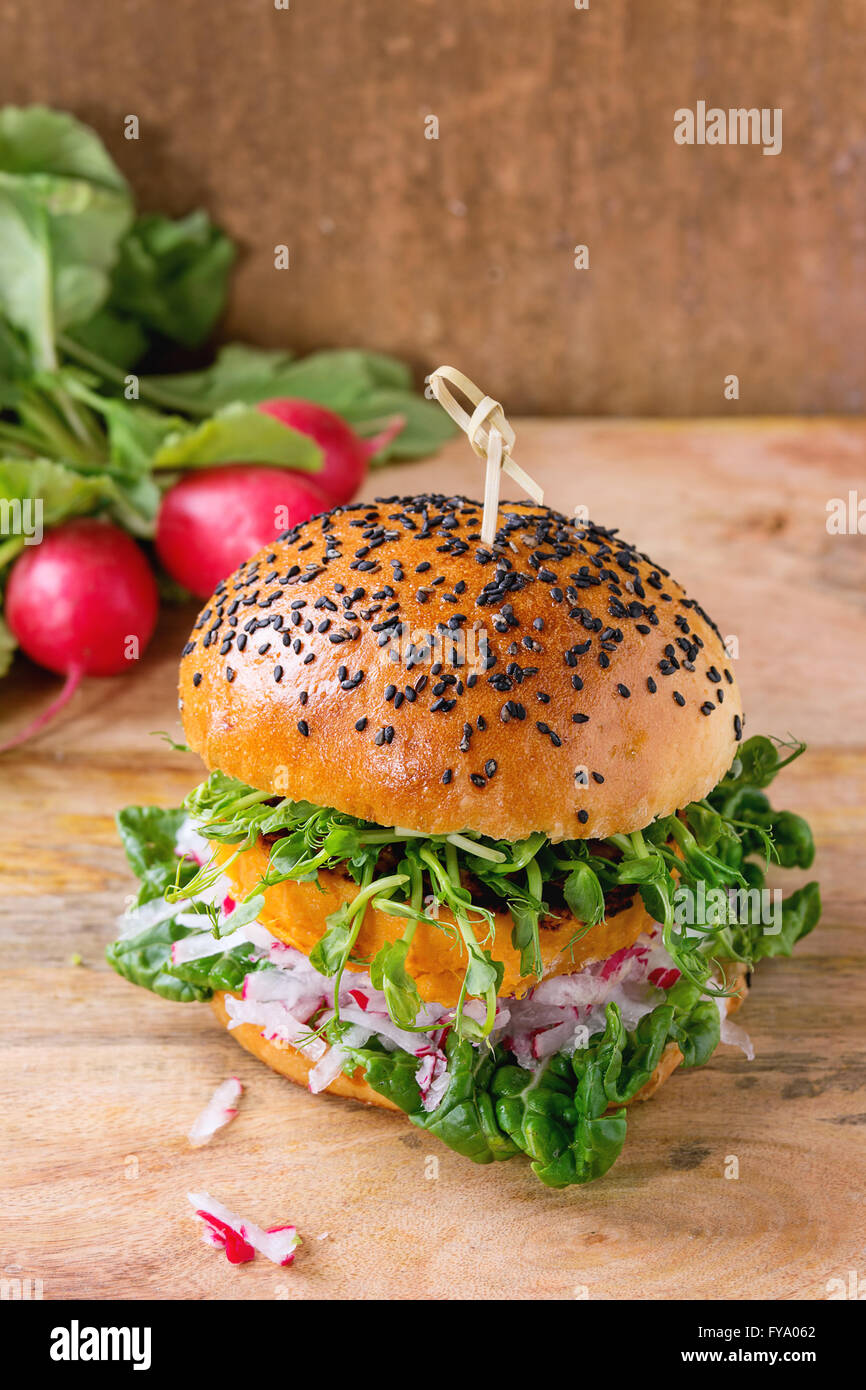 Homemade sweet potato burger Stock Photo - Alamy