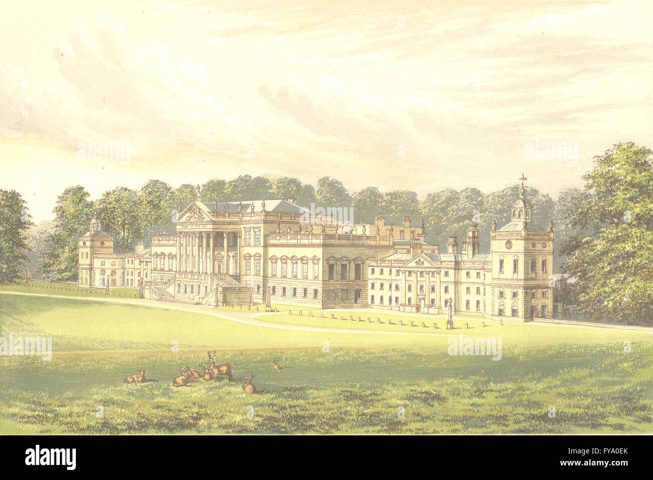 WENTWORTH WOODHOUSE, Rotherham, Yorkshire. Earl Fitzwilliam, old print