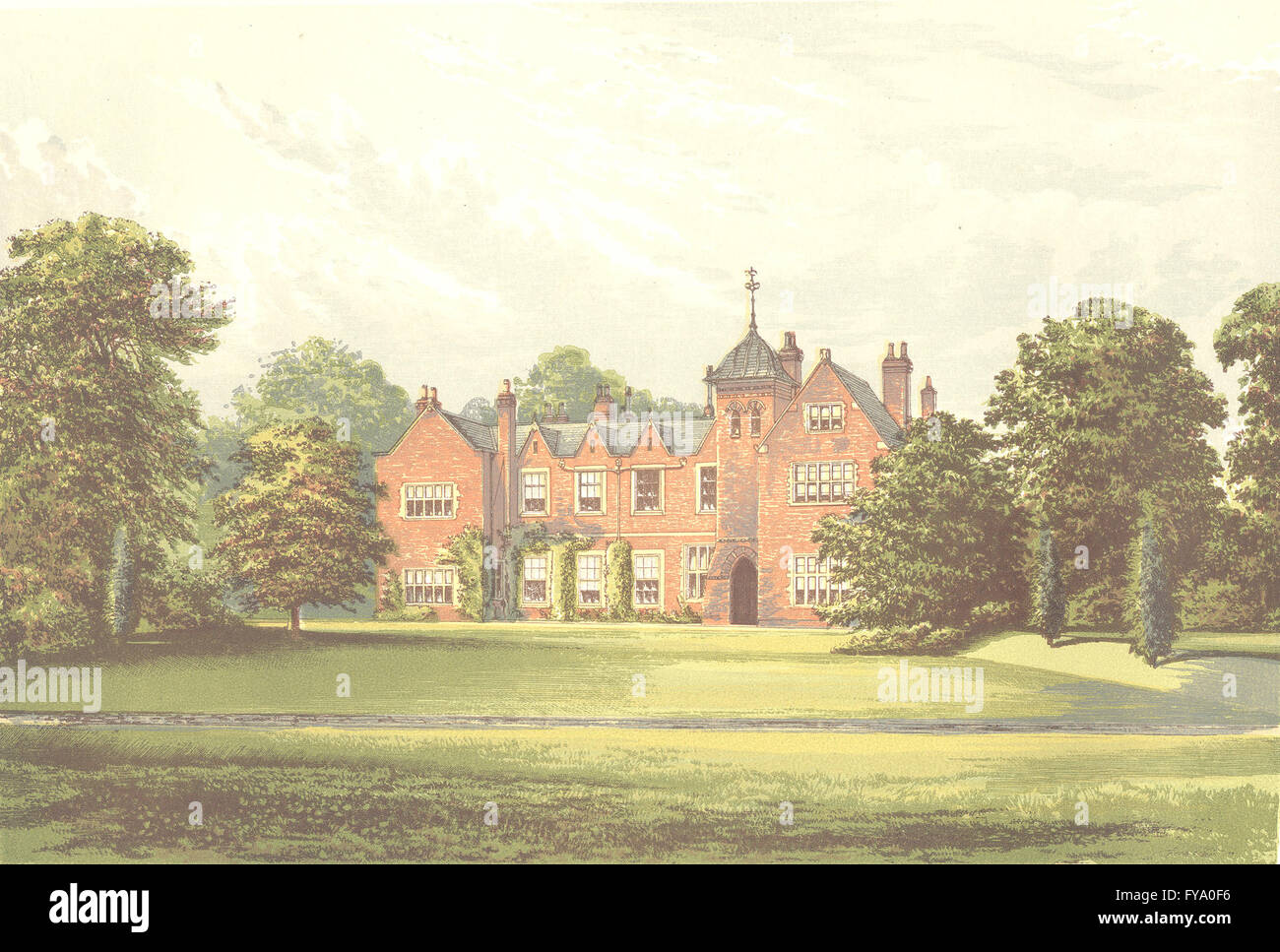 LEA, Gainsborough, Lincolnshire (Anderson, Baronet), antique print 1890 Stock Photo