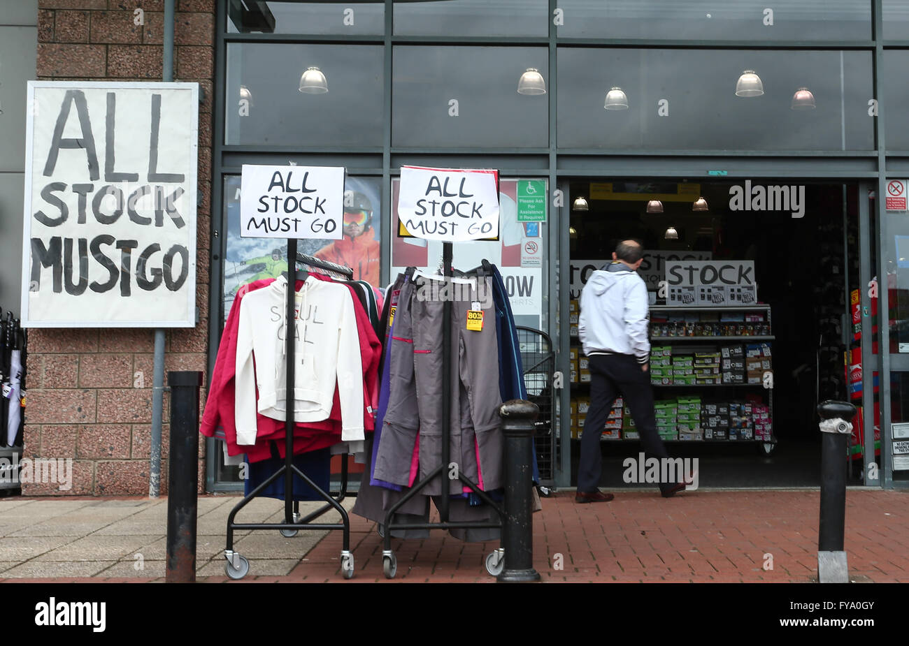The Sports Direct store at Friern Retail park shows signage for