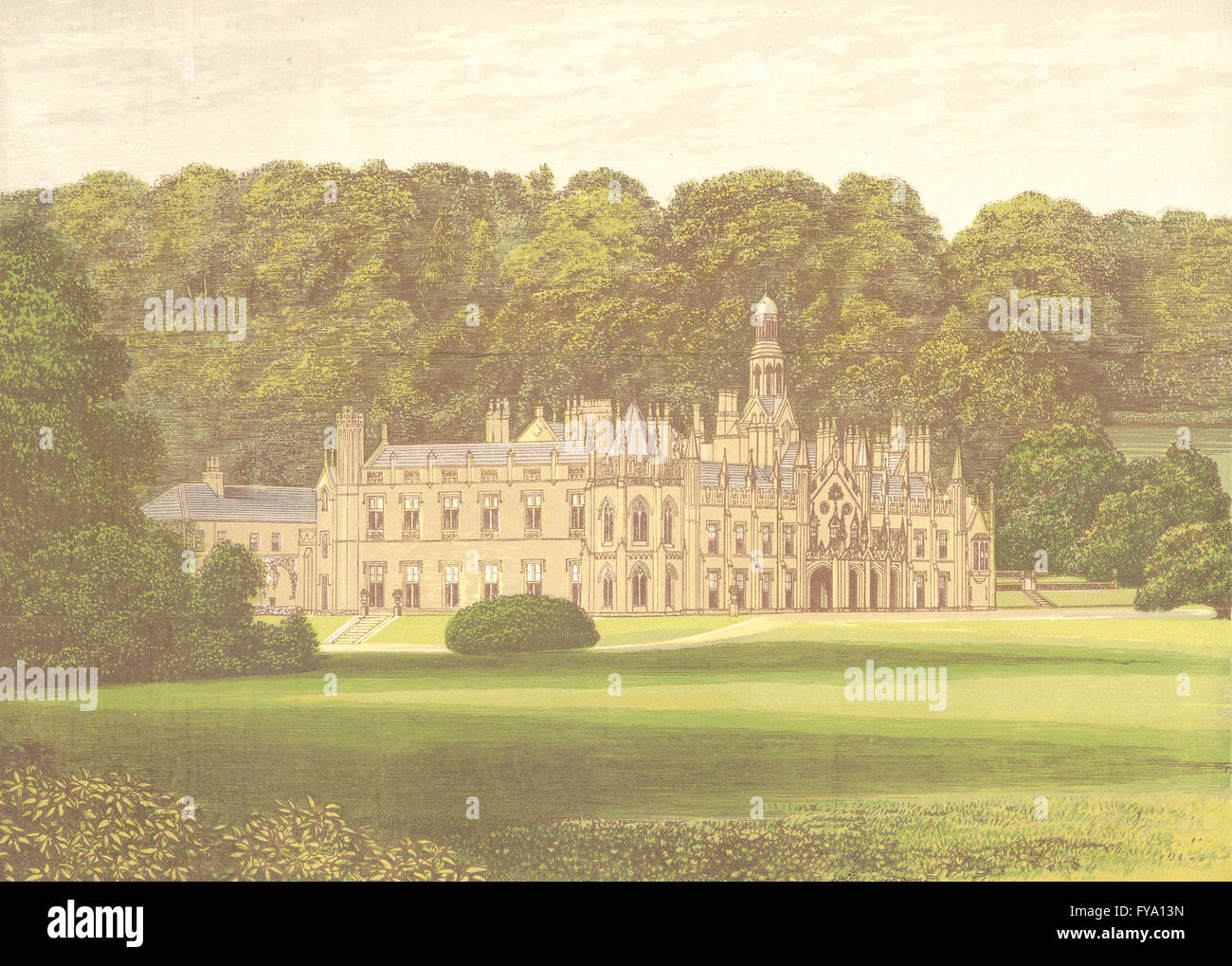 SHELTON ABBEY, Arklow, County Wicklow, Ireland (Earl of Wicklow), print 1892 Stock Photo