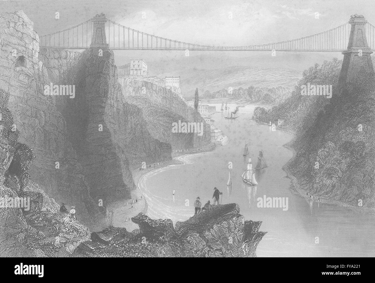 Bristol suspension bridge 19th century Black and White Stock Photos &amp; Images - Alamy
