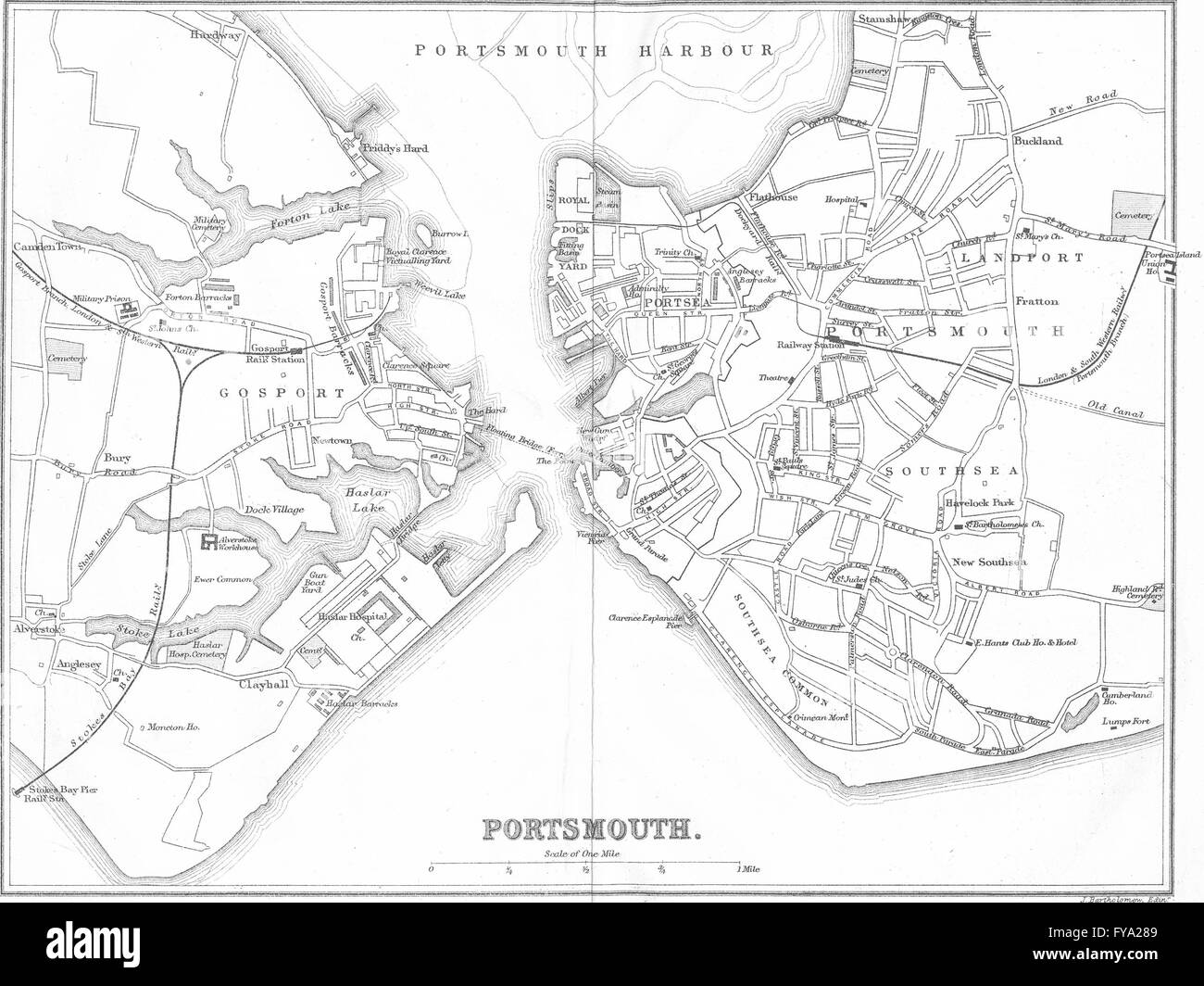 Map of portsmouth england hires stock photography and images Alamy