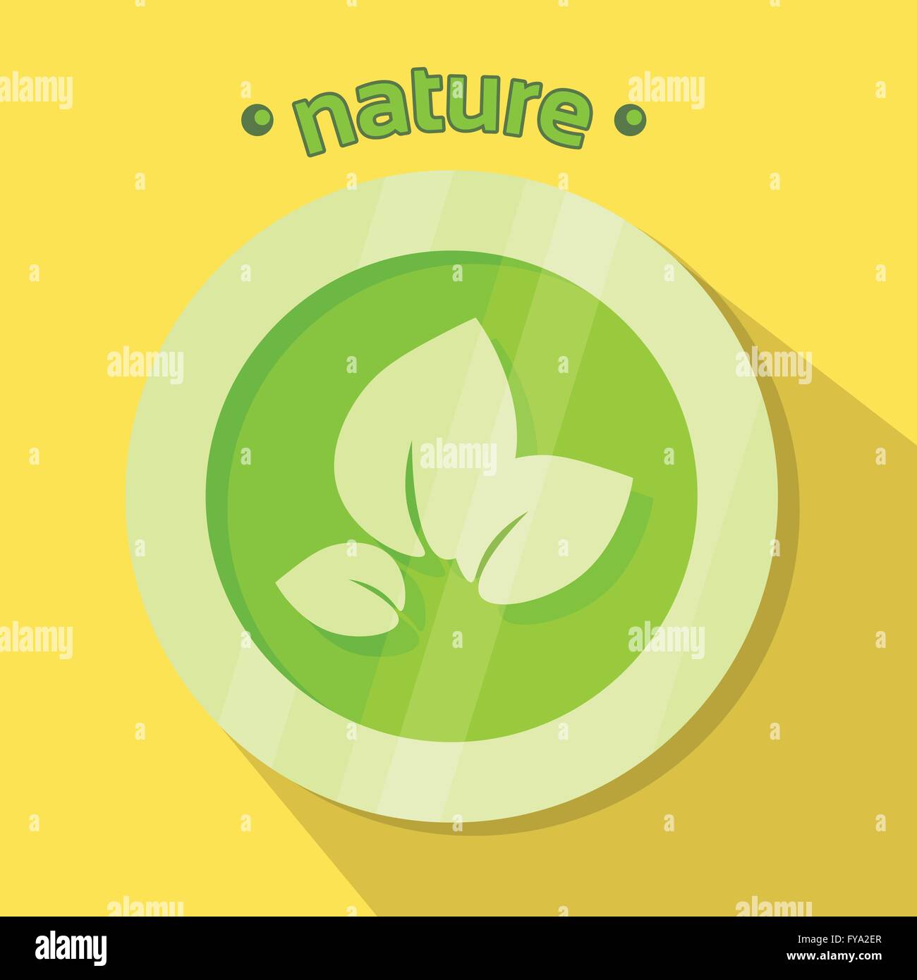 Green Leaves Eco Icon Nature Environment Logo Stock Vector Image & Art ...