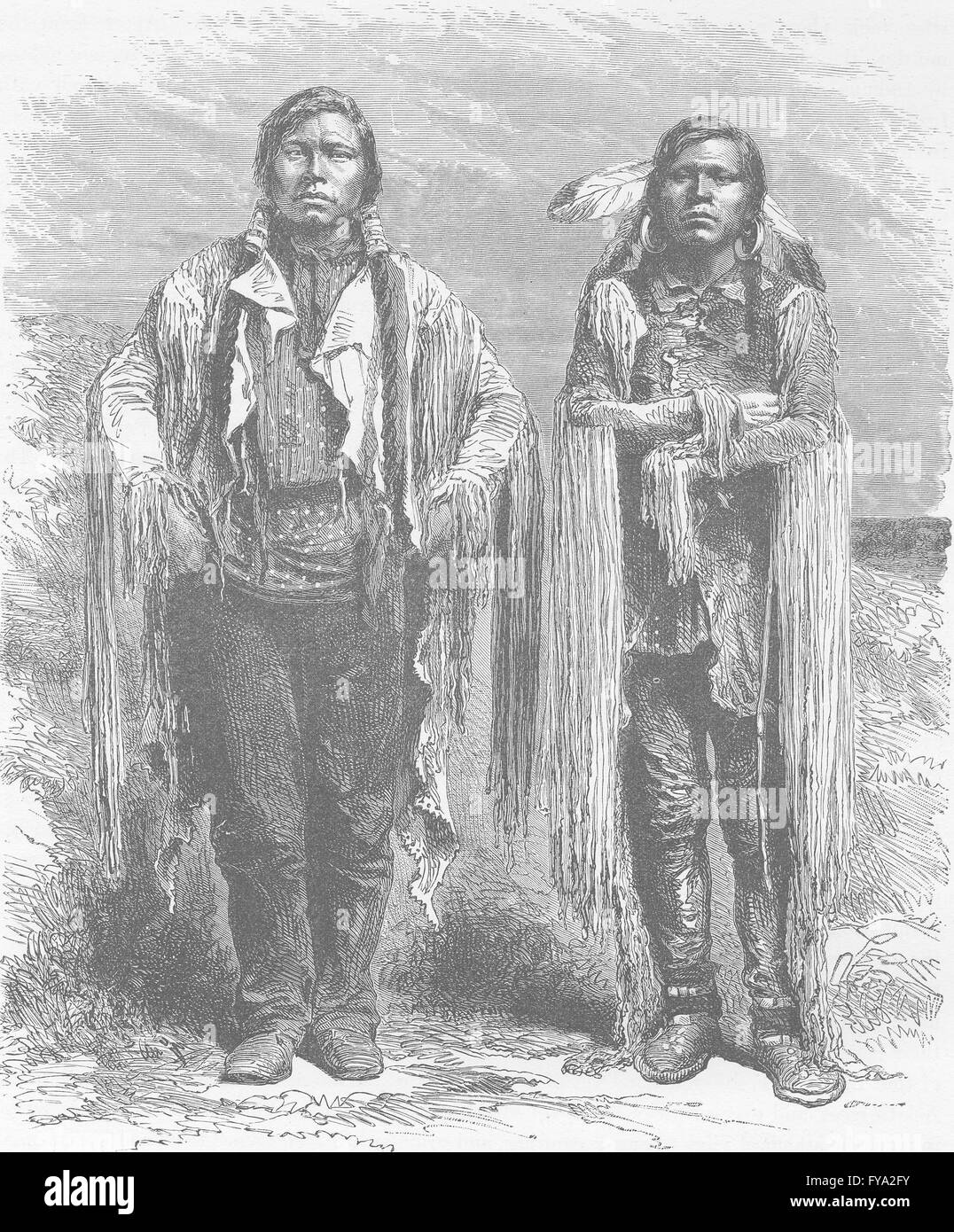 COLORADO: Ute Indians of Western Colorado, antique print 1890 Stock Photo