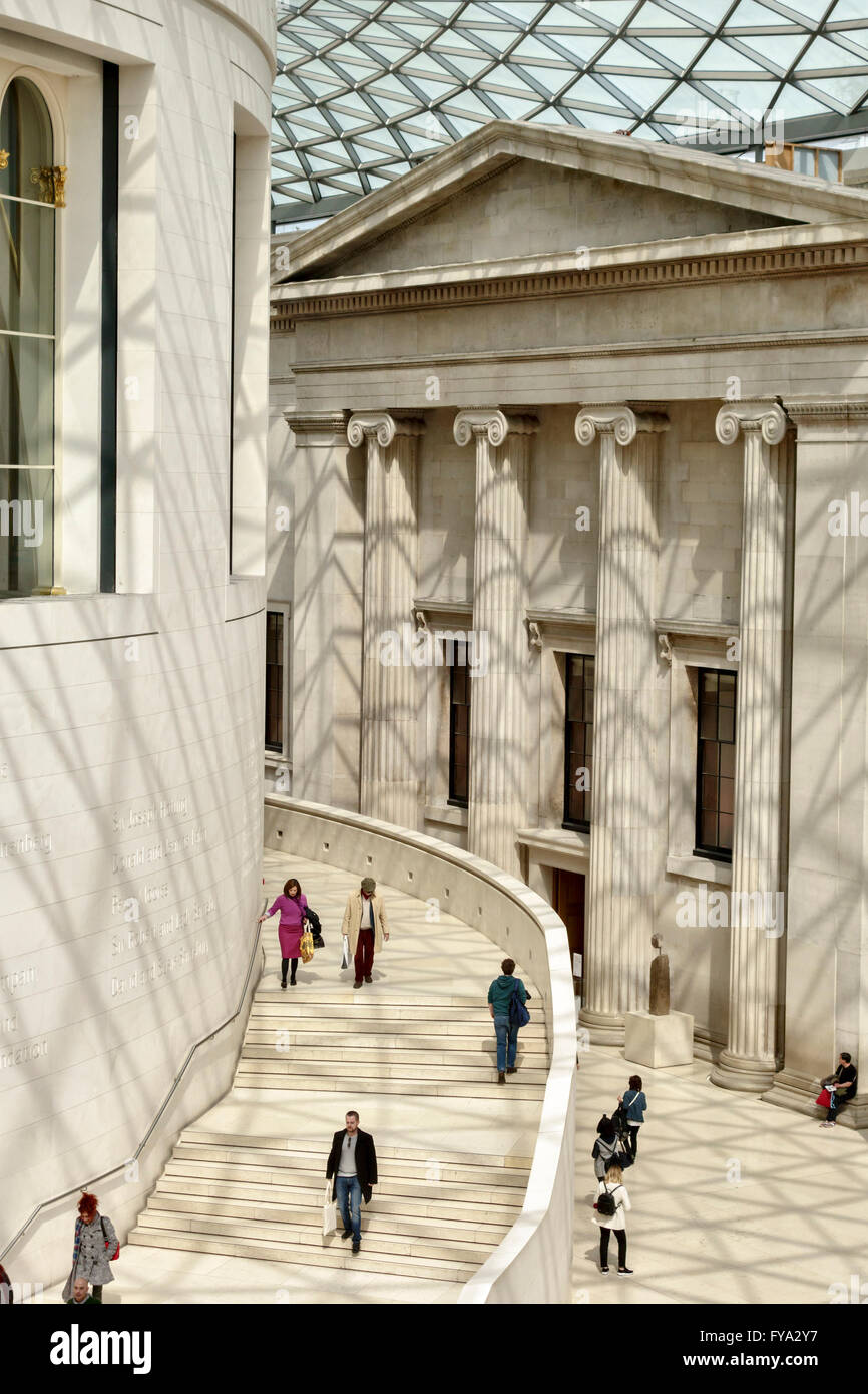 The British Museum London UK A detail of the Great Court inside the The British Museum London UK A detail of the Great Court inside the