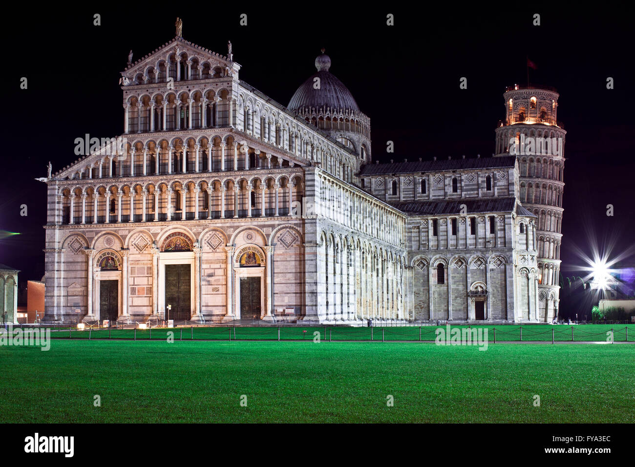 Pisa Tower in night Stock Photo
