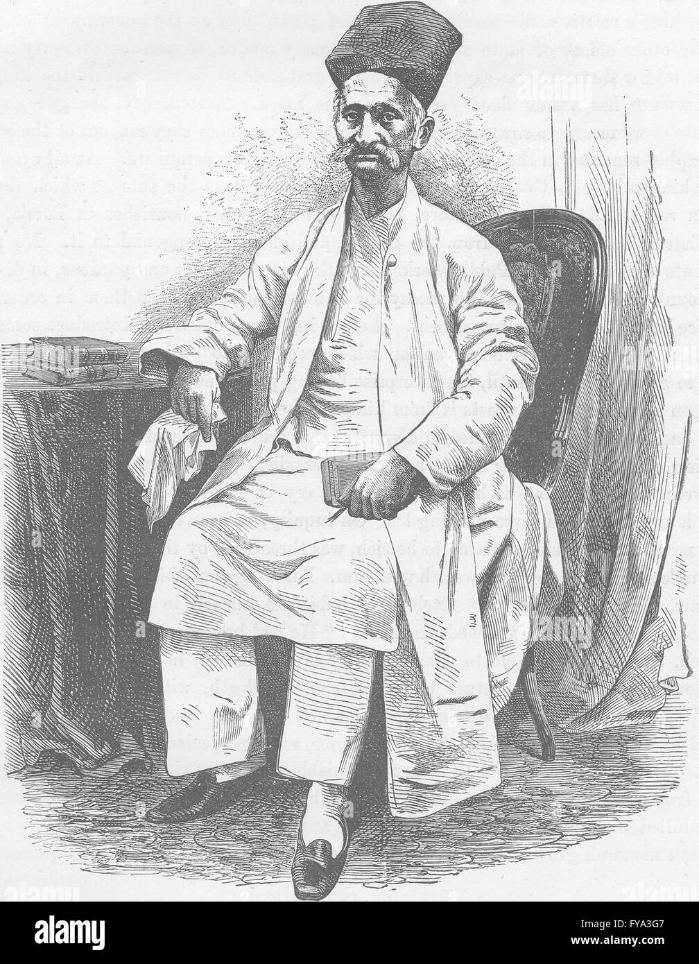 IRAN: Parsee gentleman, antique print 1891 Stock Photo
