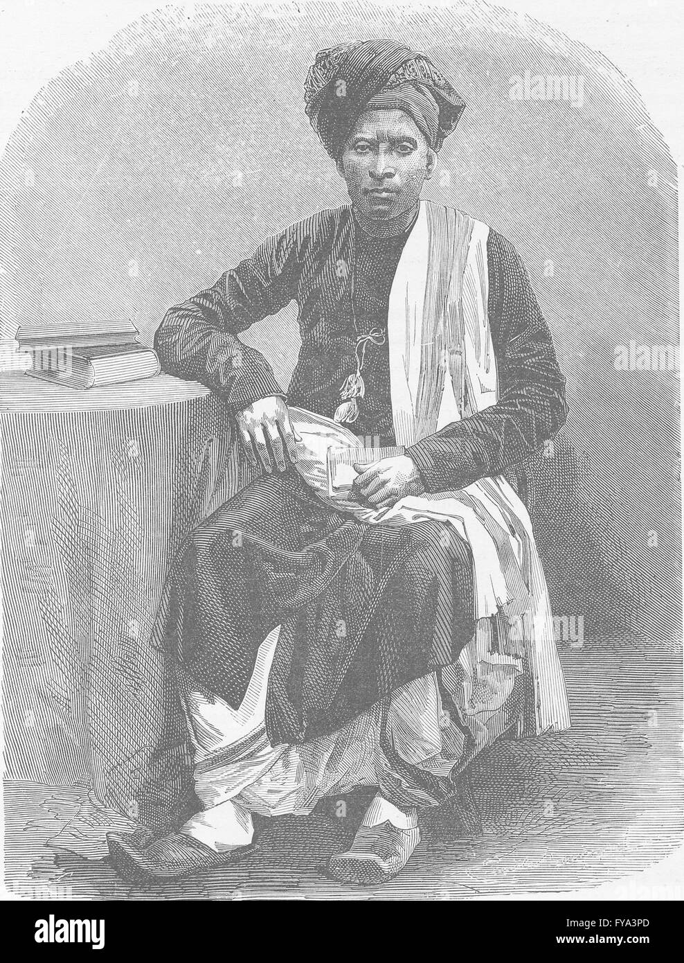 INDIA: A merchant of Surat, antique print 1892 Stock Photo