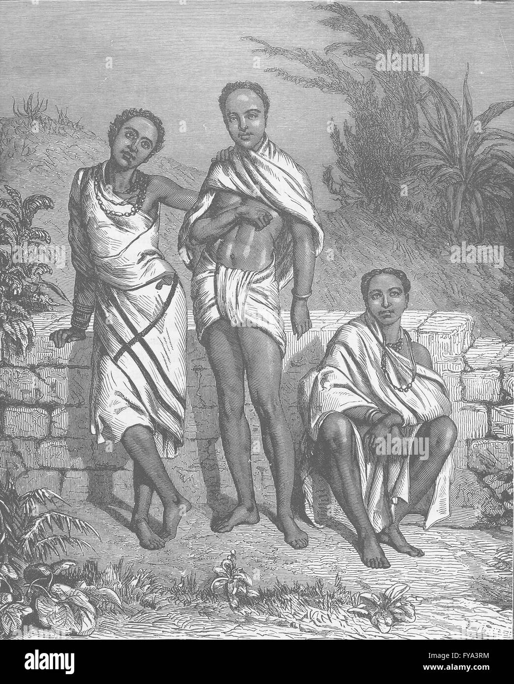 INDIA: Khonds educated by the British Government, antique print 1892 Stock Photo