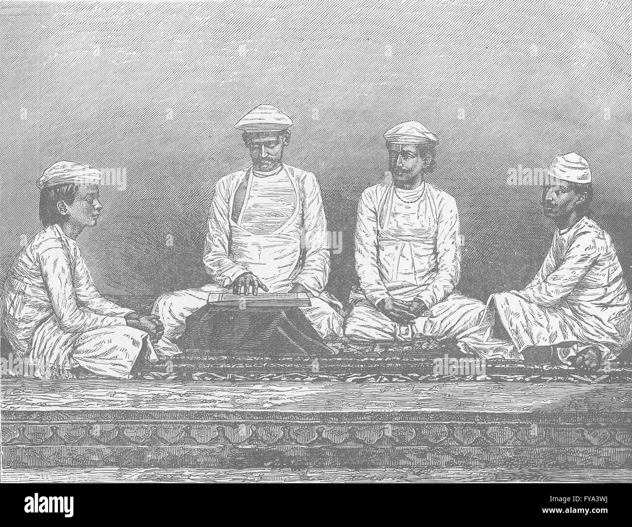INDIA: Brahmins of Bengal, antique print 1892 Stock Photo