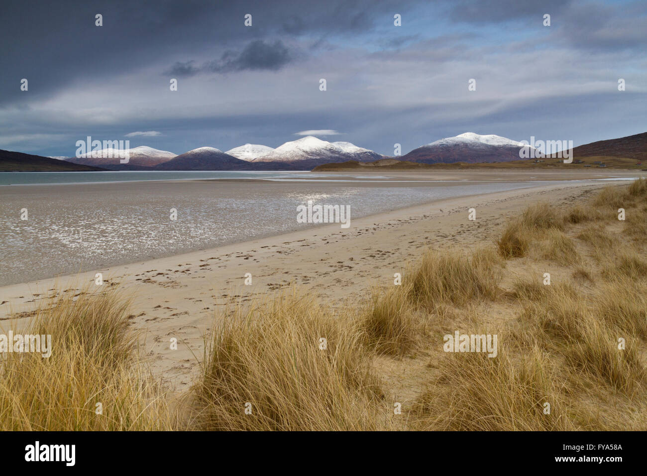 Seilebost beach on isle of Harris Stock Photo