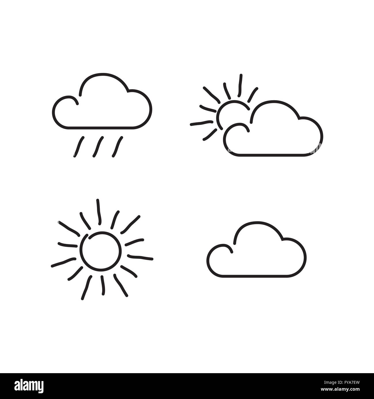 Weather set icons. Vector illustration Stock Vector Image & Art - Alamy