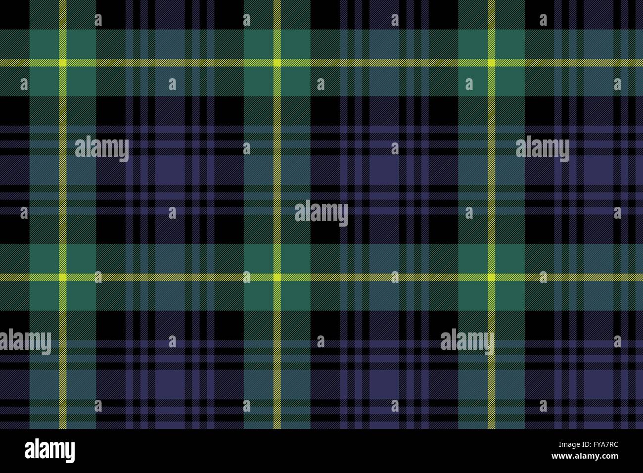 gordon tartan fabric texture seamless pattern .Vector illustration