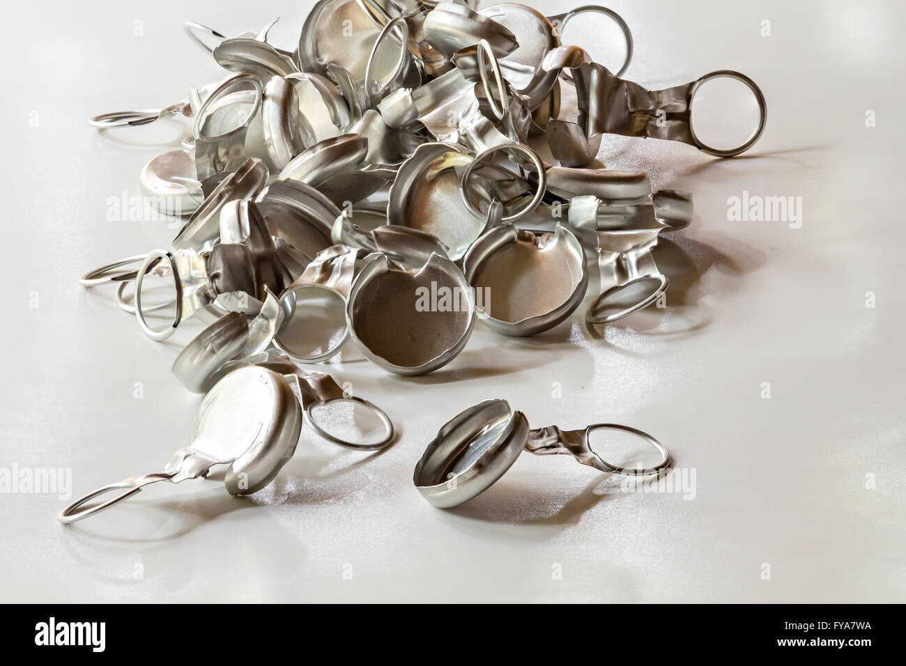 Pulloff bottle caps for recycle Stock Photo Alamy