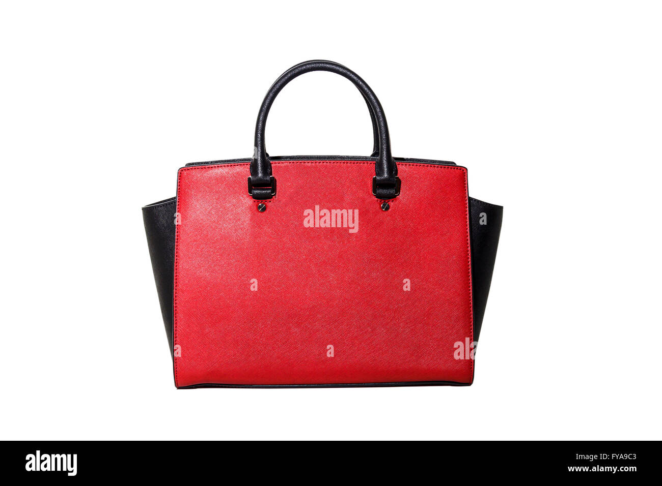 red purse in isolated white background with clipping paths Stock Photo