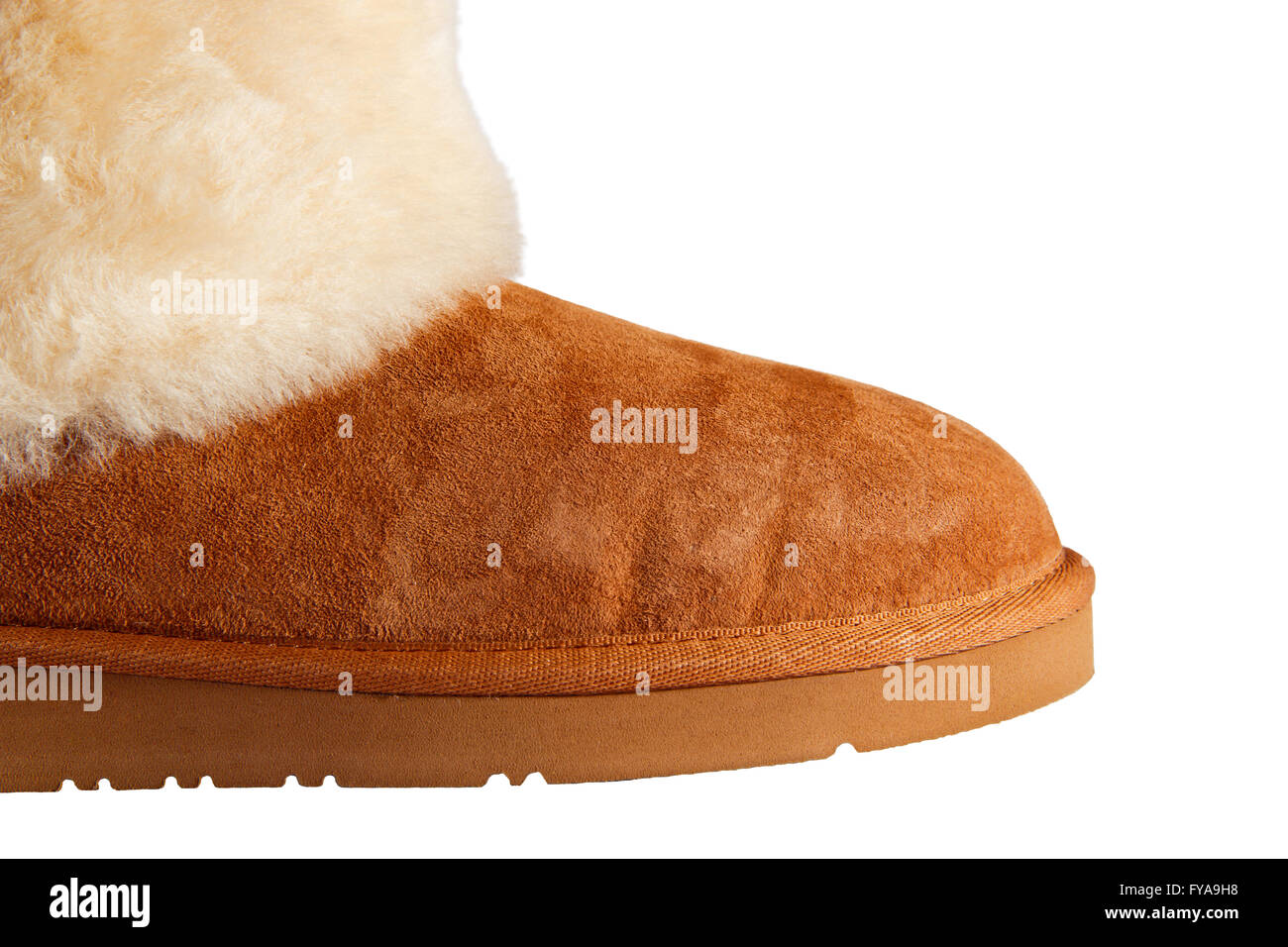 Womens Sheepskin boots isolated on white background Stock Photo - Alamy