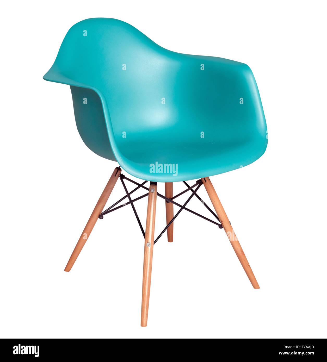 Modern blue chair stool isolated Stock Photo