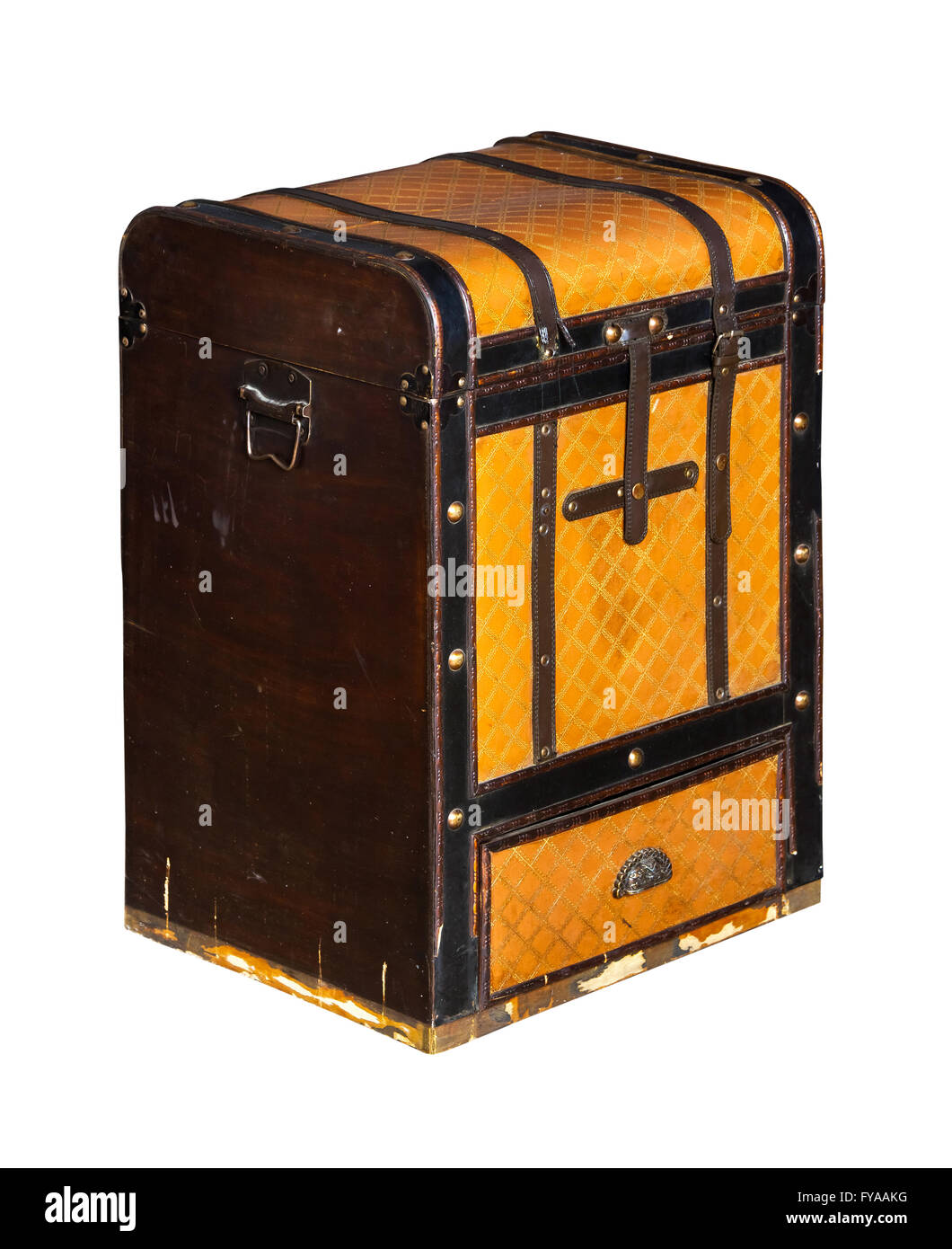 Old trunk chest isolated Stock Photo Alamy