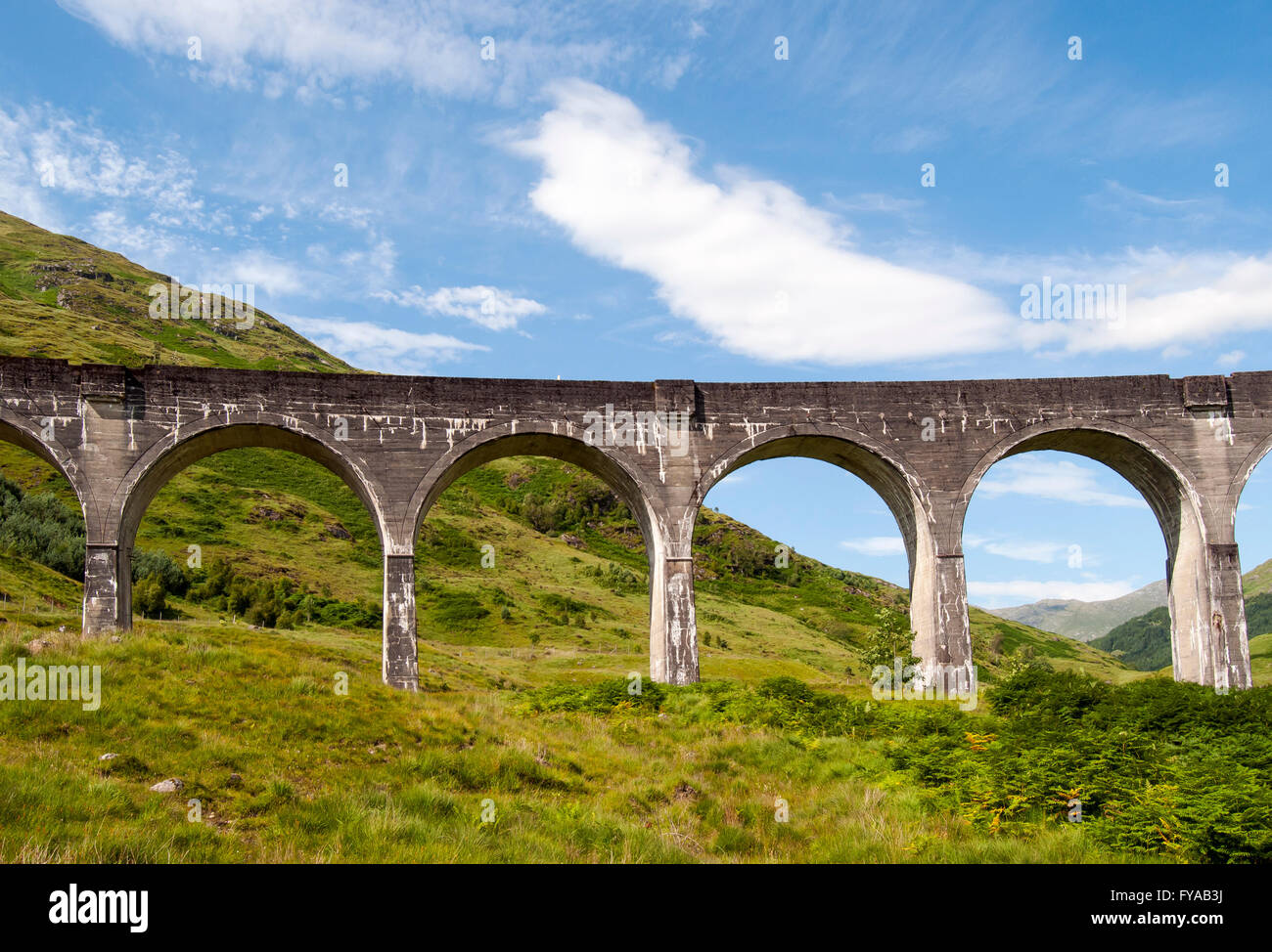 Glenfinnan Viaduct, arched railway bridge on West Highland Line