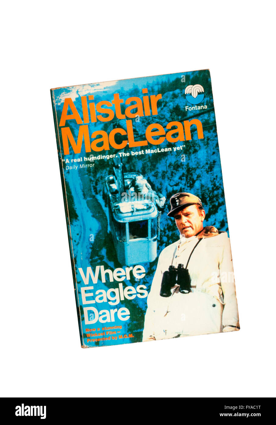 Copy of Where Eagles Dare. Written by Alistair MacLean in 1968, at the same time as the screenplay for the film of the same name Stock Photo