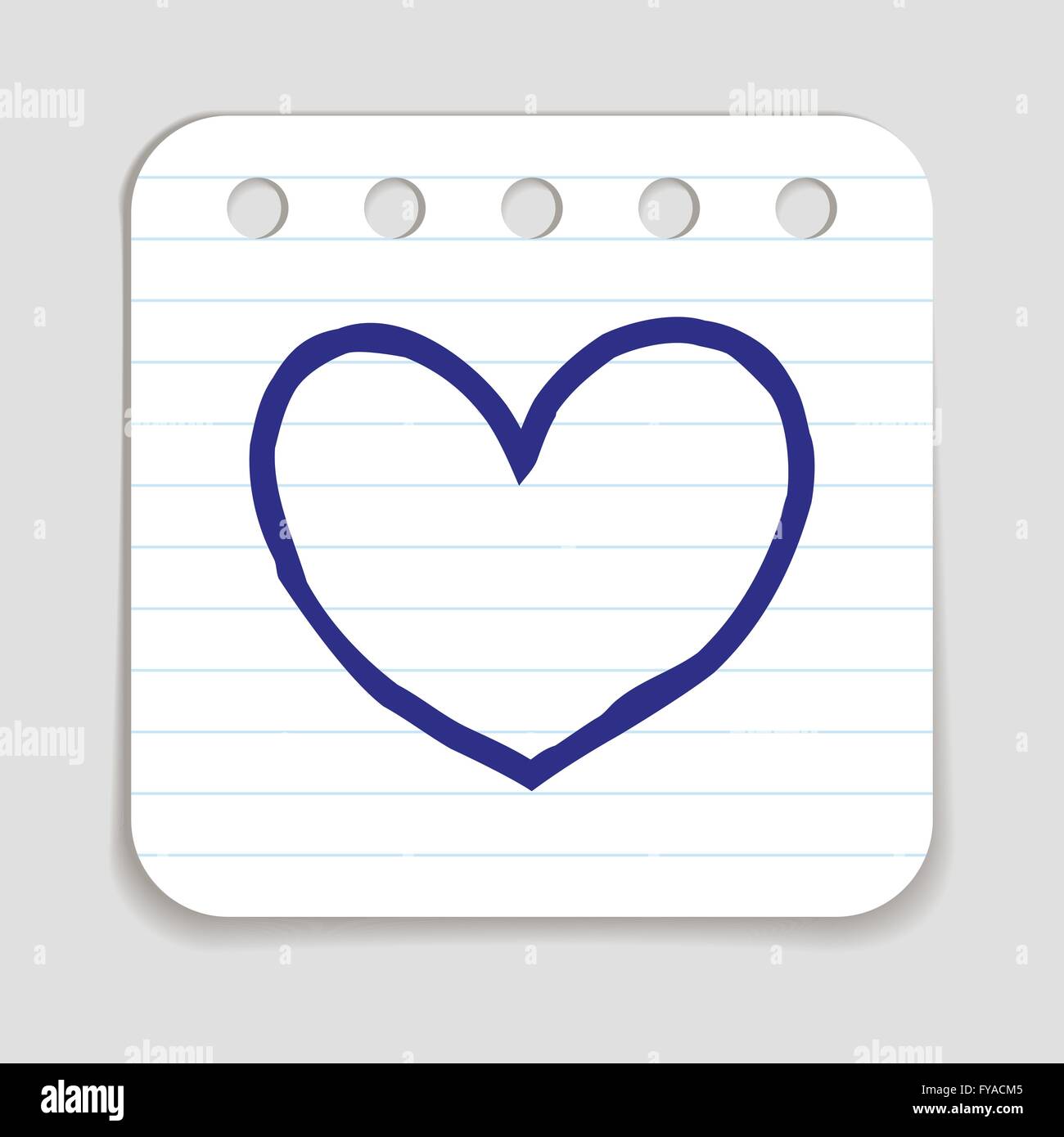 Doodle Heart Icon Stock Vector Image & Art - Alamy