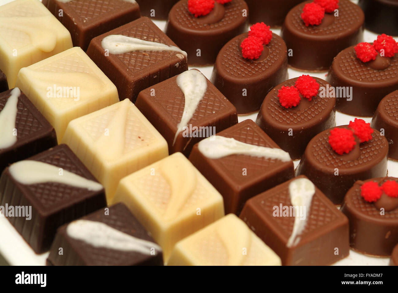 Walkers Chocolate Emporium,Ilfracombe,UK a traditional chocolatier confectionery sweets gobstoppers food sugar hand-made Stock Photo