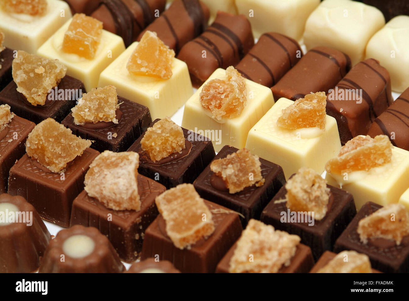Walkers Chocolate Emporium,Ilfracombe,UK a traditional chocolatier confectionery sweets gobstoppers food sugar hand-made Stock Photo
