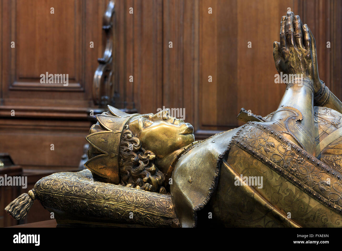 Tomb of Charles the Bold (1433-1477), Duke of Burgundy, at the Church of Our Lady in Bruges, Belgium Stock Photo