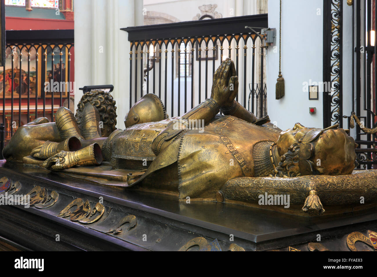 Tomb of Charles the Bold (1433-1477), Duke of Burgundy, at the Church of Our Lady in Bruges, Belgium Stock Photo