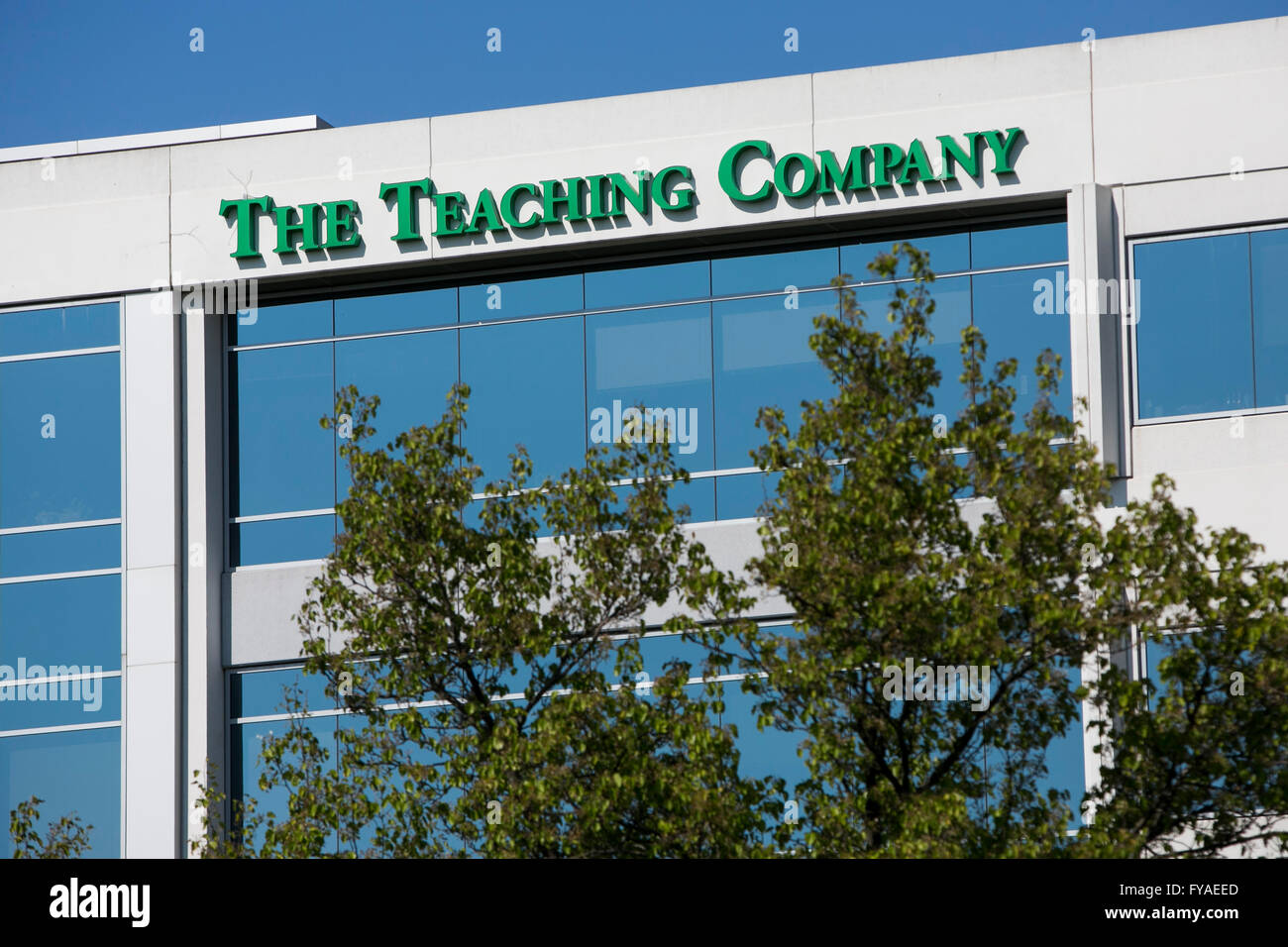 A logo sign outside of the headquarters of The Teaching Company in Chantilly, Virginia on April 16, 2016. Stock Photo