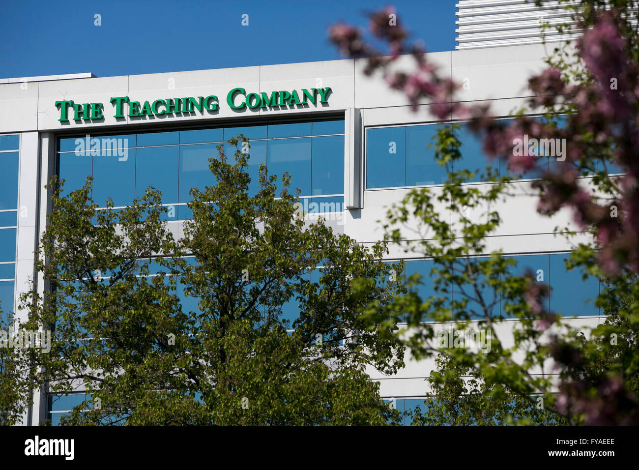 A logo sign outside of the headquarters of The Teaching Company in Chantilly, Virginia on April 16, 2016. Stock Photo