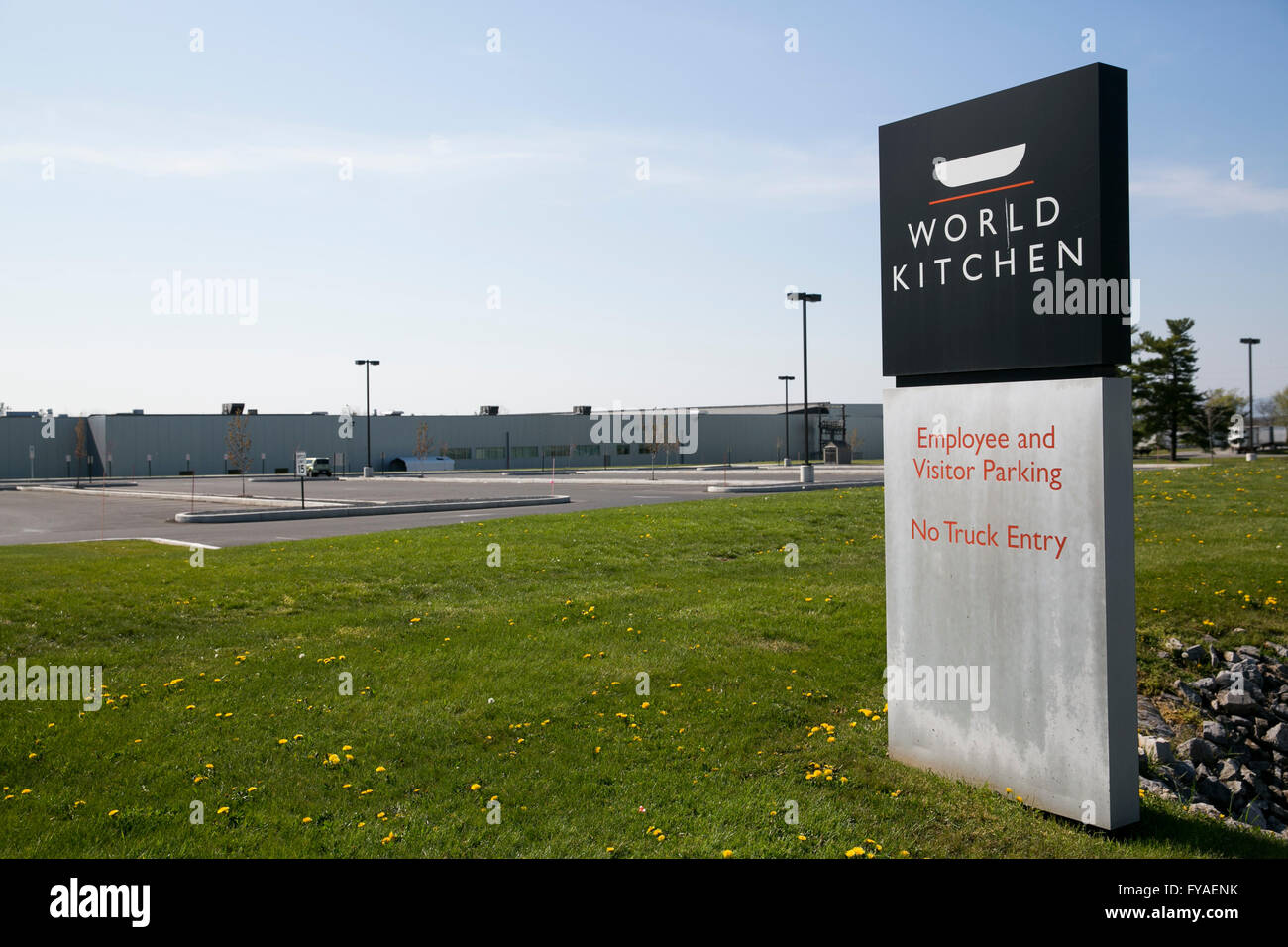 A Logo Sign Outside Of A Facility Occupied By World Kitchen In