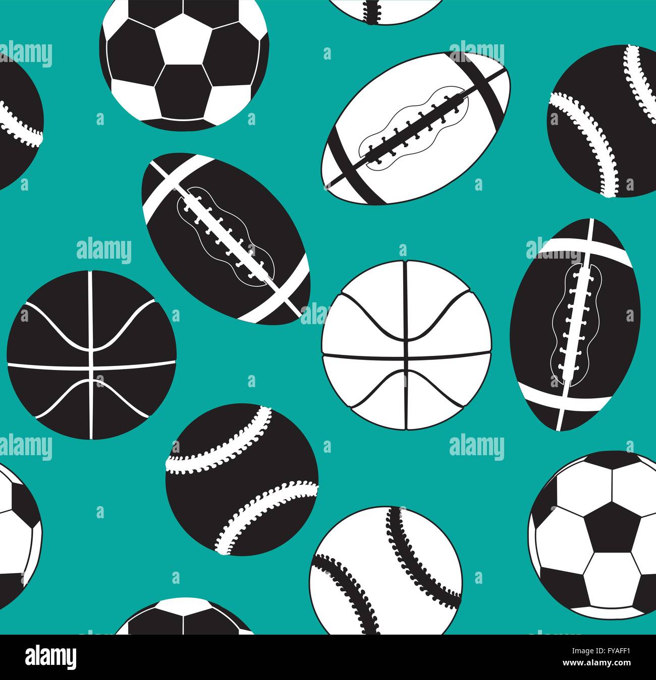 vector illustration of sport balls silhouettes isolated Stock Vector ...