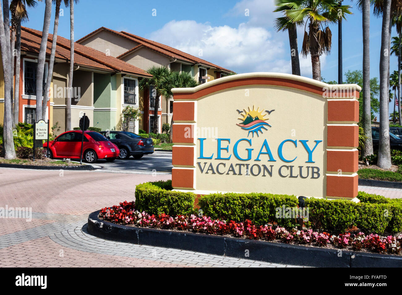 Florida Kissimmee,Orlando,Legacy Vacation Club,timeshare units suites,resort,sign,entrance,FL160402003 Stock Photo
