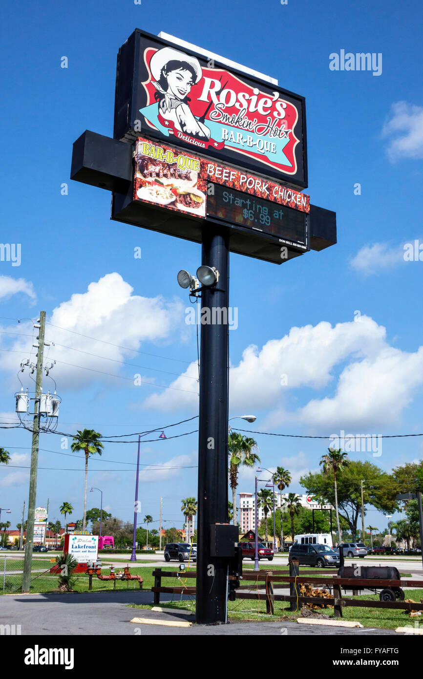 Florida South FL Kissimmee Orlando highway billboard sign pole Rosie's