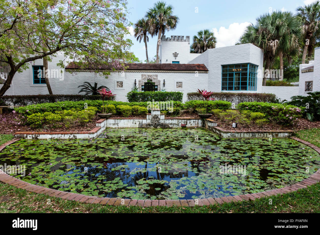 Orlando Florida,Maitland,Maitland Art Center,centre,Research Studio,J. Andre Smith,experimental art colony,Main Garden,FL160402040 Stock Photo