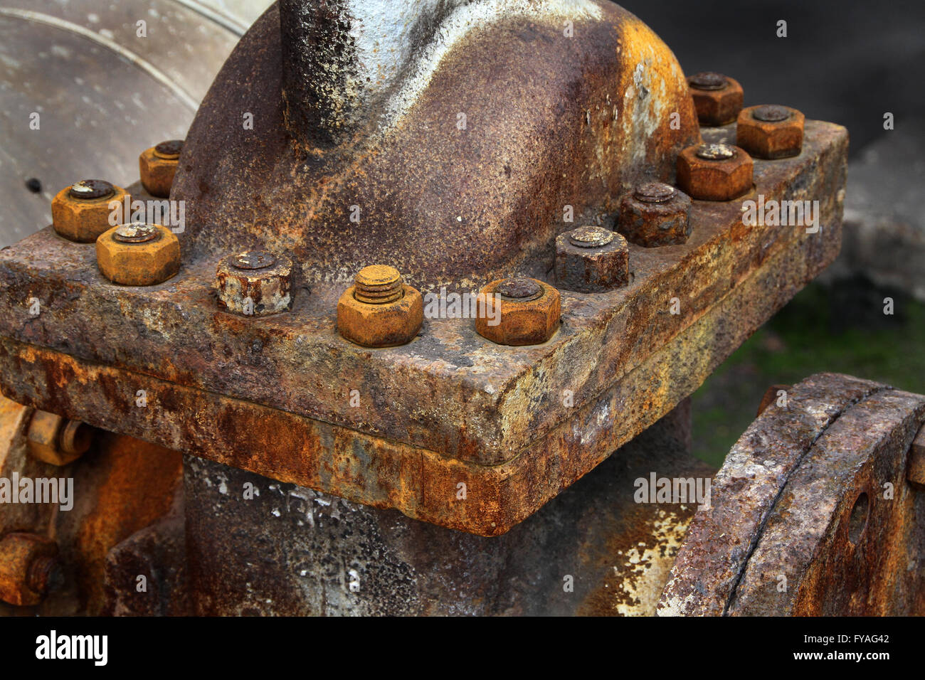Rusting nuts and bolts. Stock Photo