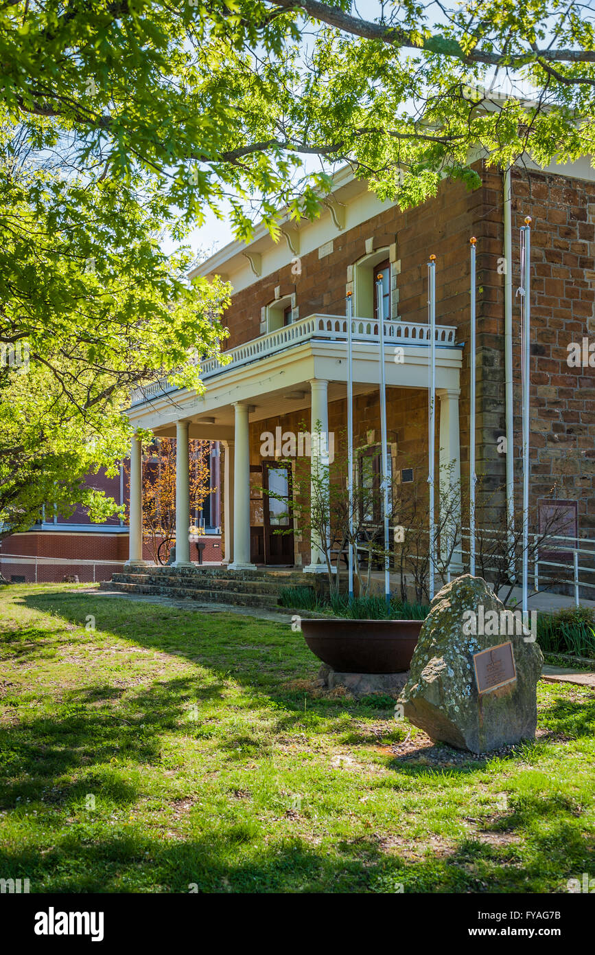 The Five Civilized Tribes Museum in Muskogee, Oklahoma houses the art, history and culture of five Native American tribes. (USA) Stock Photo